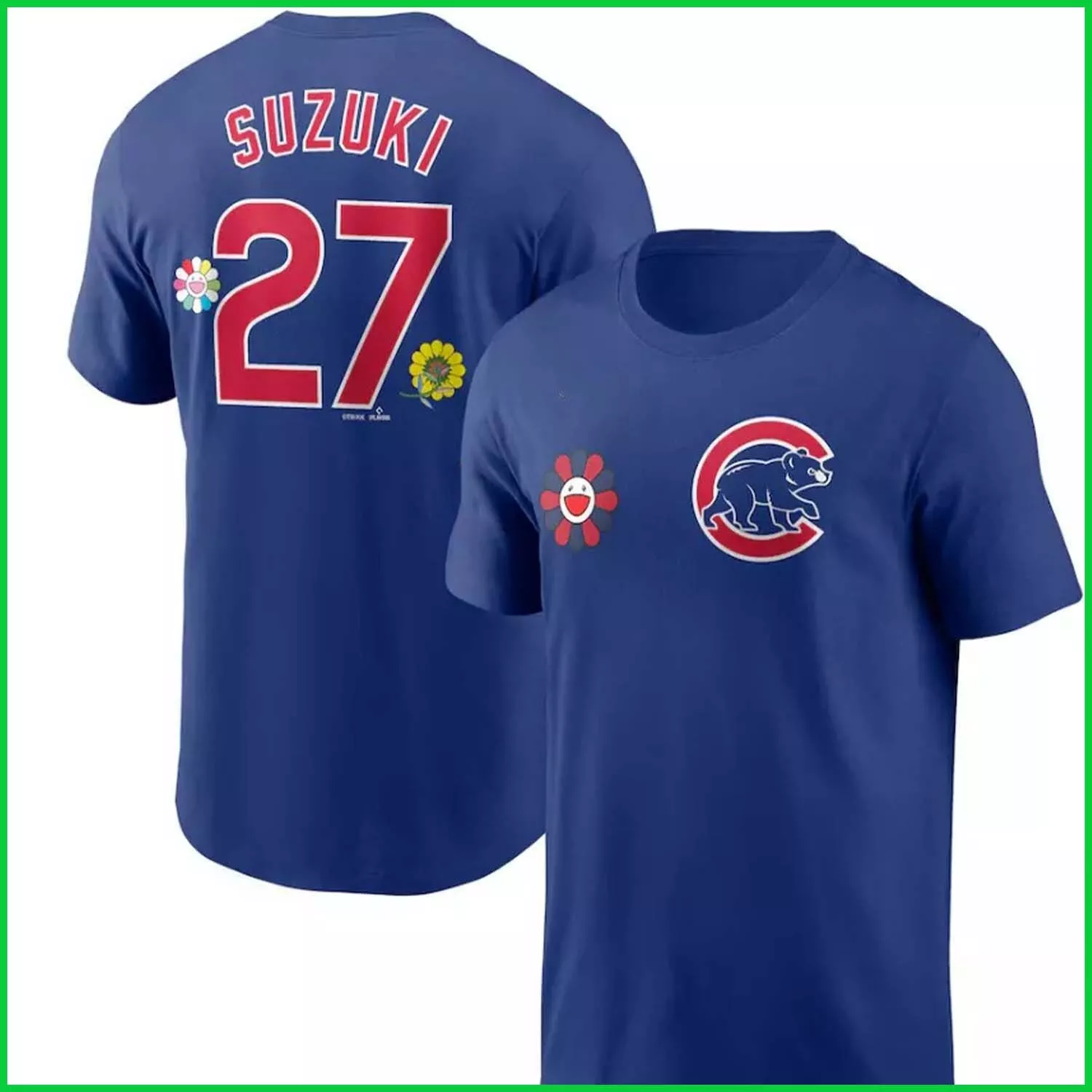 Men Chicago Cubs #27 Suzuki blue 2025 MLB T shirts style 22